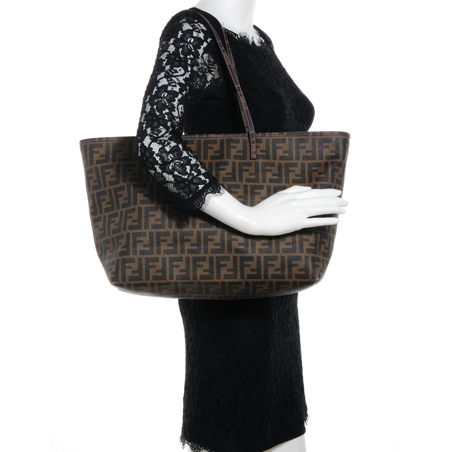 Zucca Spalmati Medium Roll Tote Tobacco Viola
