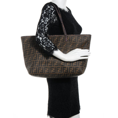 Fendi Zucca Spalmati Medium Roll Tote Tobacco Viola 2 of 9