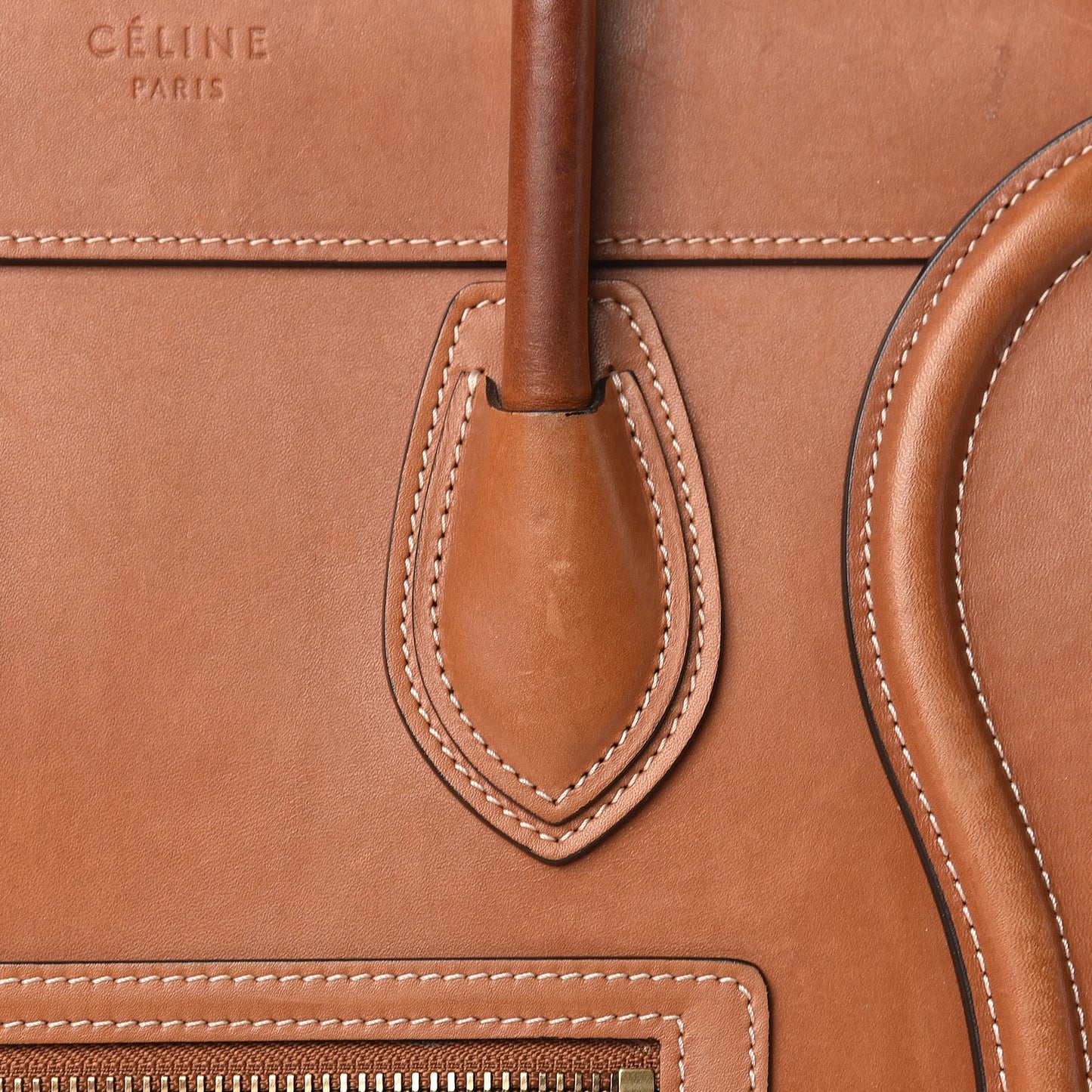 Natural Calfskin Micro Luggage Tan