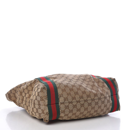 Gucci GG Monogram Medium Web Handle Vertical Tote Dark Brown 4 of 13