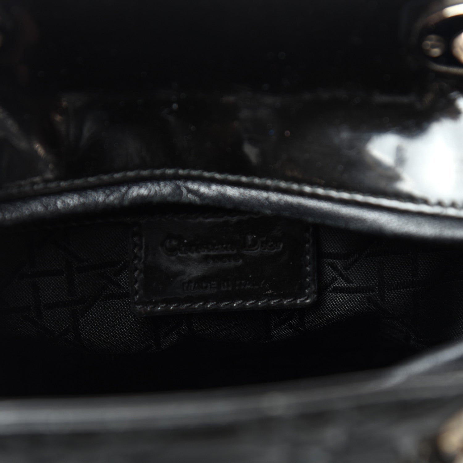 Christian Dior Patent Cannage Medium Lady Dior Black 6 of 11