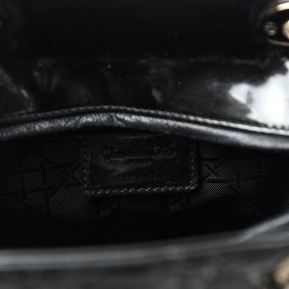 Christian Dior Patent Cannage Medium Lady Dior Black 6 of 11