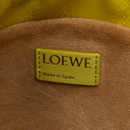 Loewe Crackle Patent Calfskin Small Flamenco Knot Bag Yellow 6 of 12