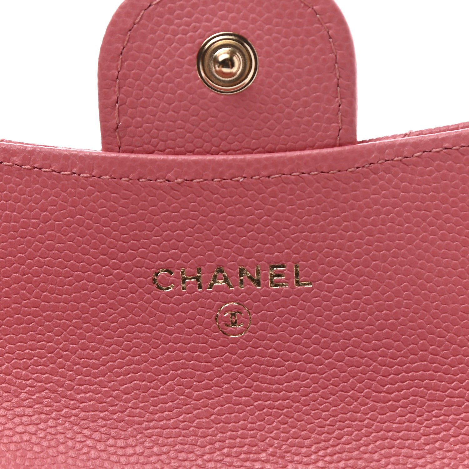Chanel Caviar Quilted Flap Card Holder Wallet Pink 5 of 8