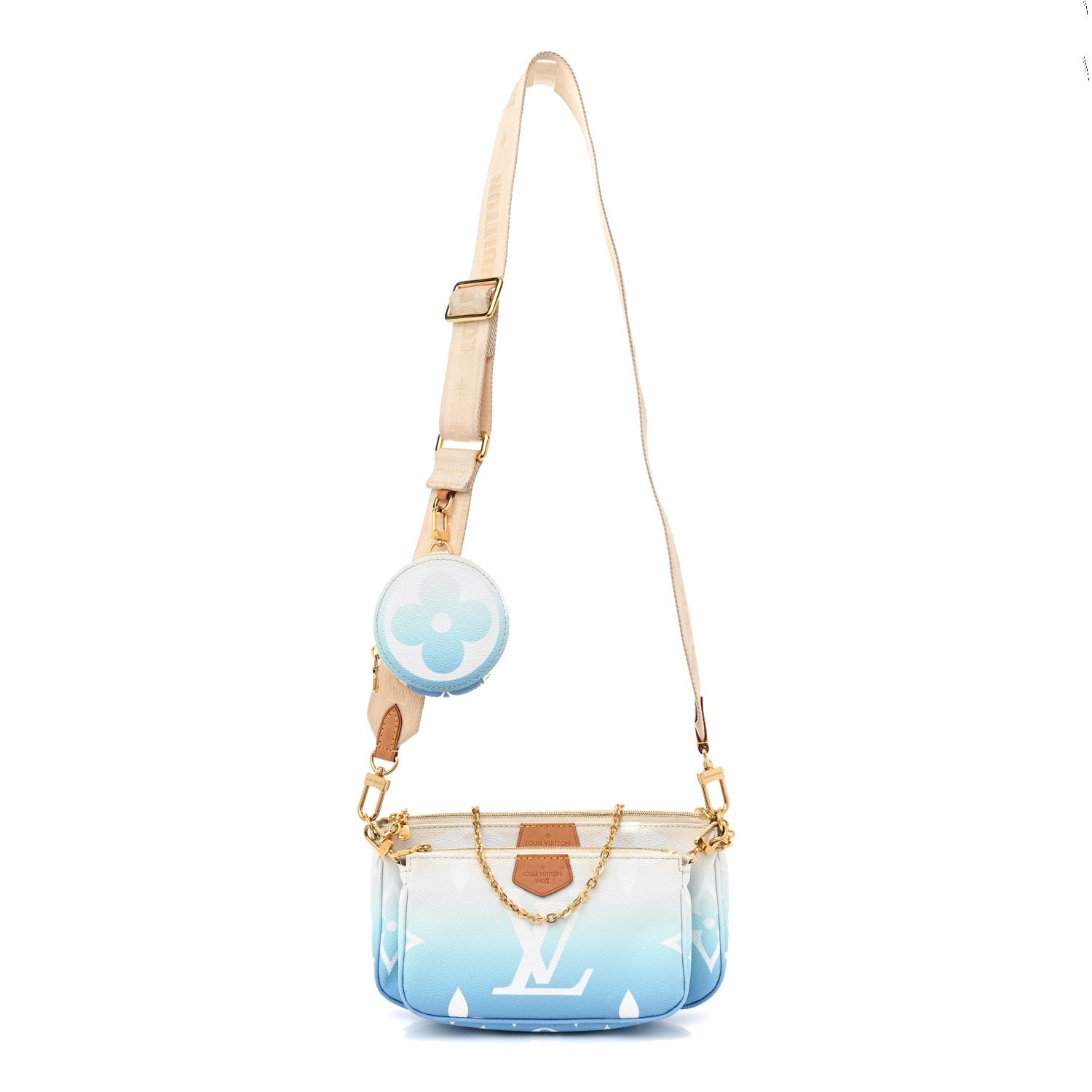Louis Vuitton LOUIS VUITTON Monogram Giant By The Pool Multi Pochette Accessories Blue 1 of 14