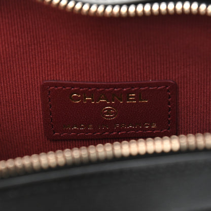Chanel Lambskin Quilted CC In Love Heart Clutch With Chain Black 6 of 11