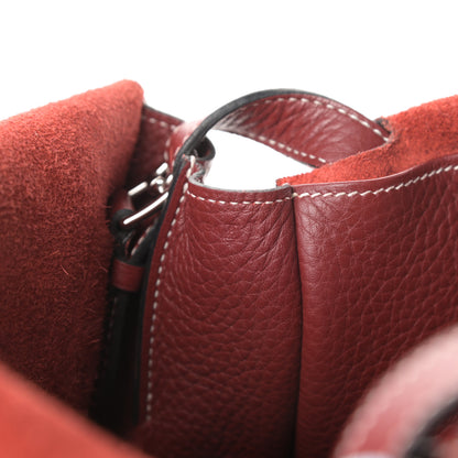 Hermes Taurillon Clemence Halzan 31 GM Rouge Grenat 9 of 14