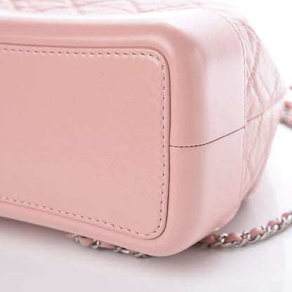 Chanel Aged Calfskin Quilted Gabrielle Backpack Light Pink 9 of 10