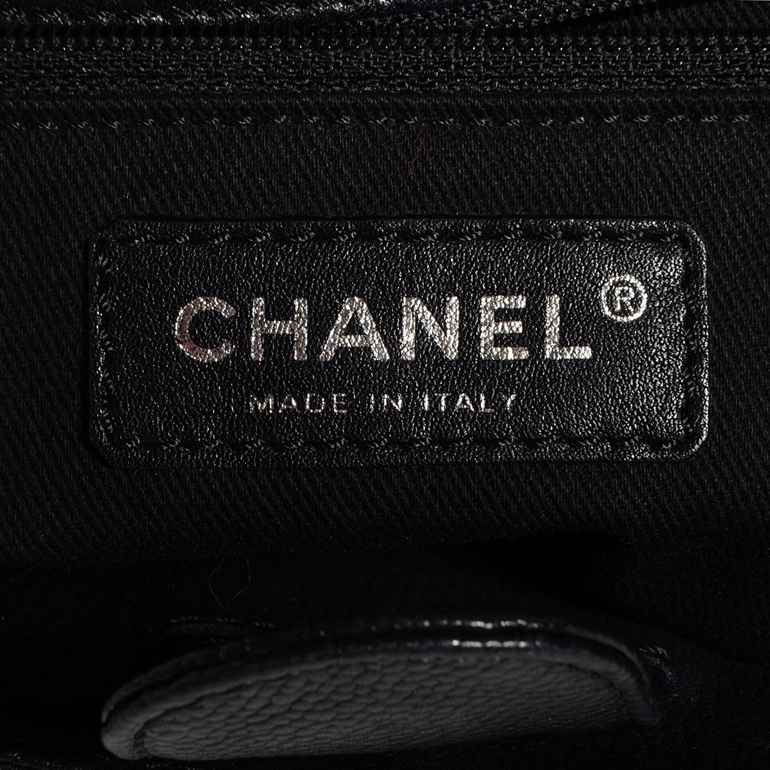 Chanel Caviar Quilted Petit Shopping Tote PST Black 6 of 9