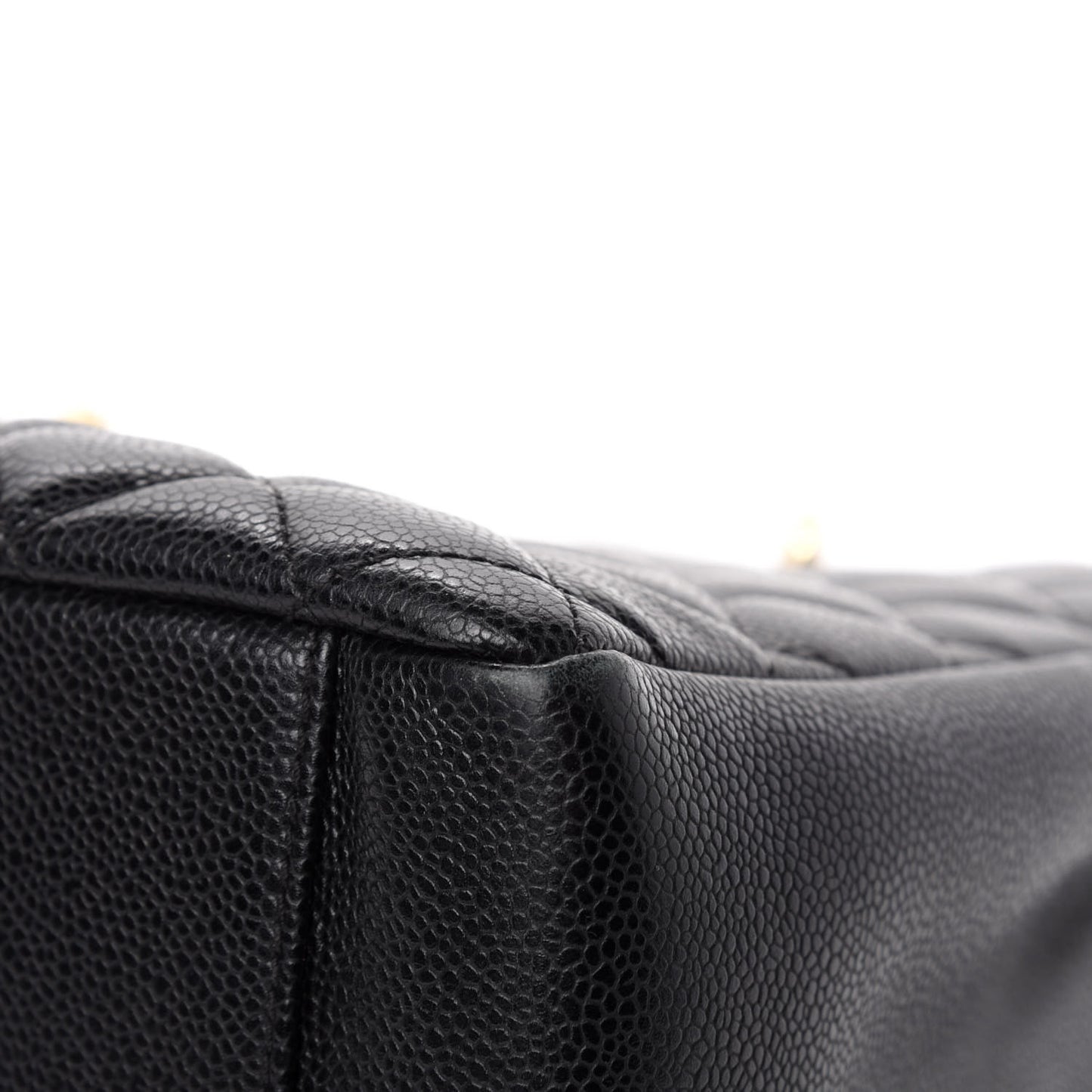 Caviar Quilted Grand Shopping Tote GST Black