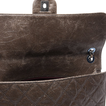Chanel Crumpled Grained Calfskin Jumbo CC Crave Flap Brown 5 of 10