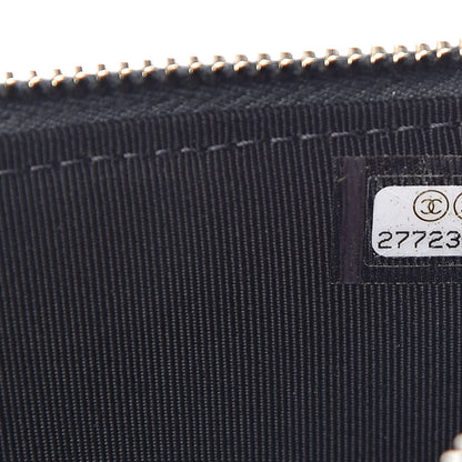 Chanel Iridescent Caviar Quilted Classic Flat Wallet Pouch Black 6 of 8