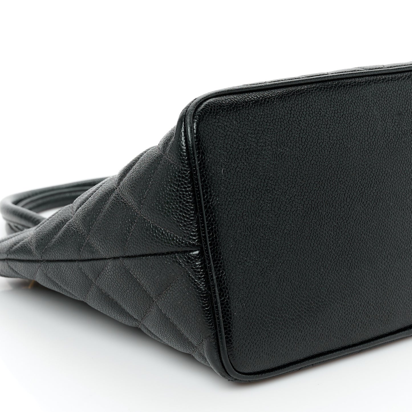 Caviar Quilted Medallion Tote Black
