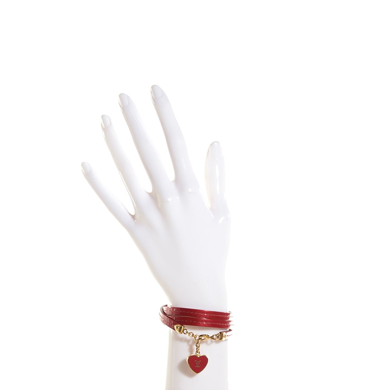Louis Vuitton Patent Commit Wrap Bracelet Pomme D'Amour 2 of 4