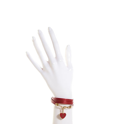 Louis Vuitton Patent Commit Wrap Bracelet Pomme D'Amour 2 of 4