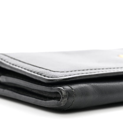 Prada Calfskin Continental Flap Wallet Black 9 of 9