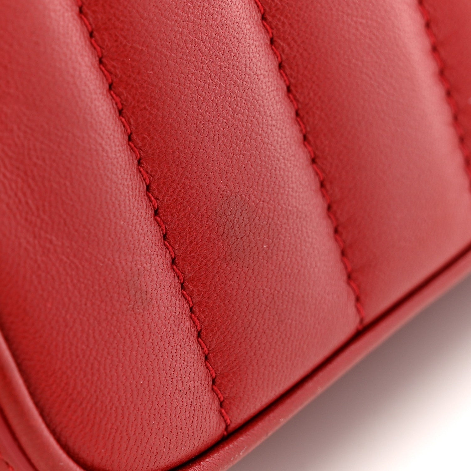 Saint Laurent Lambskin Matelasse Monogram Medium Vicky Chain Bag Rouge Eros 15 of 15