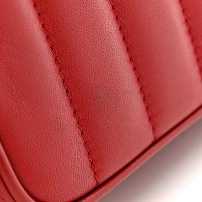 Saint Laurent Lambskin Matelasse Monogram Medium Vicky Chain Bag Rouge Eros 15 of 15