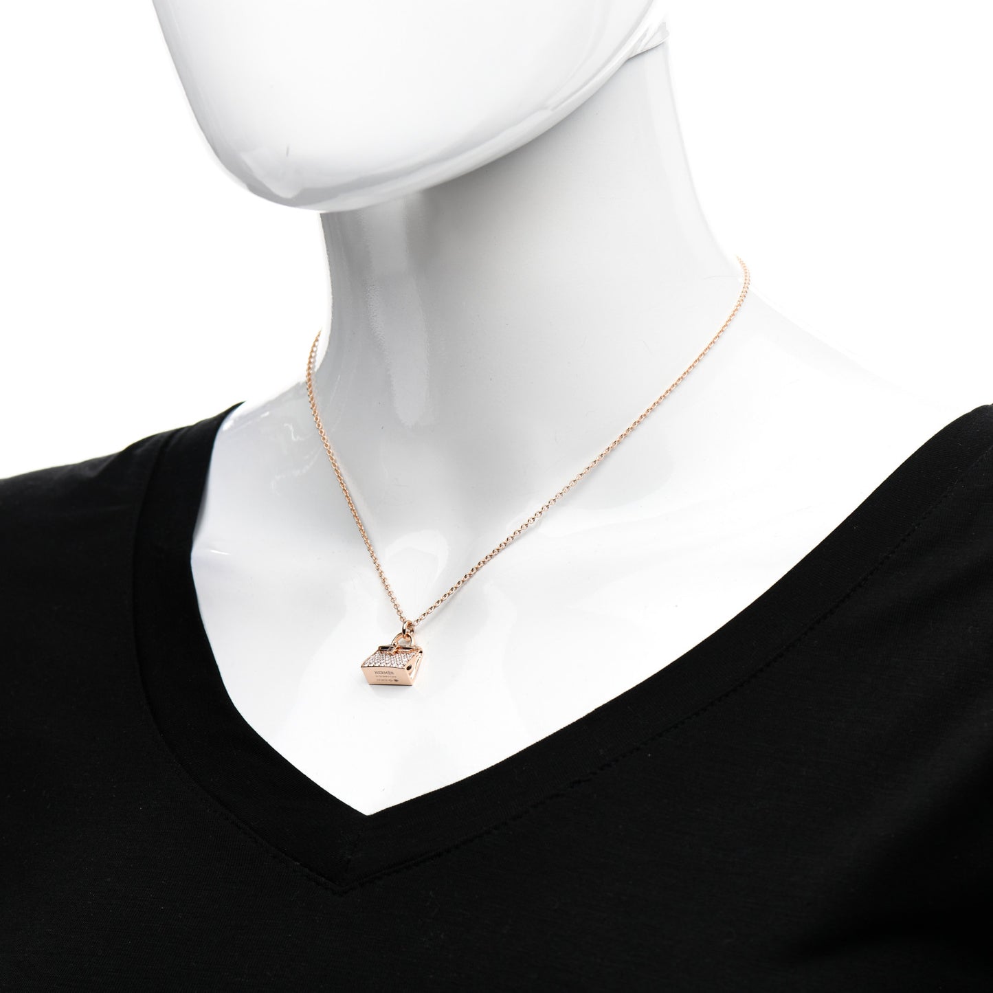 18K Rose Gold Diamond Kelly Amulettes Pendant Necklace