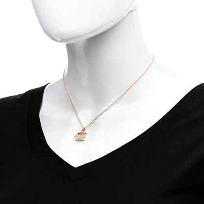 Hermes 18K Rose Gold Diamond Kelly Amulettes Pendant Necklace 2 of 5