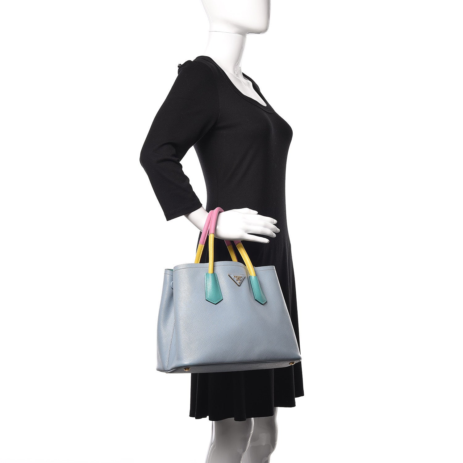 Prada Saffiano Cuir Small Double Bag Astrale Giada Multicolor 3 of 24