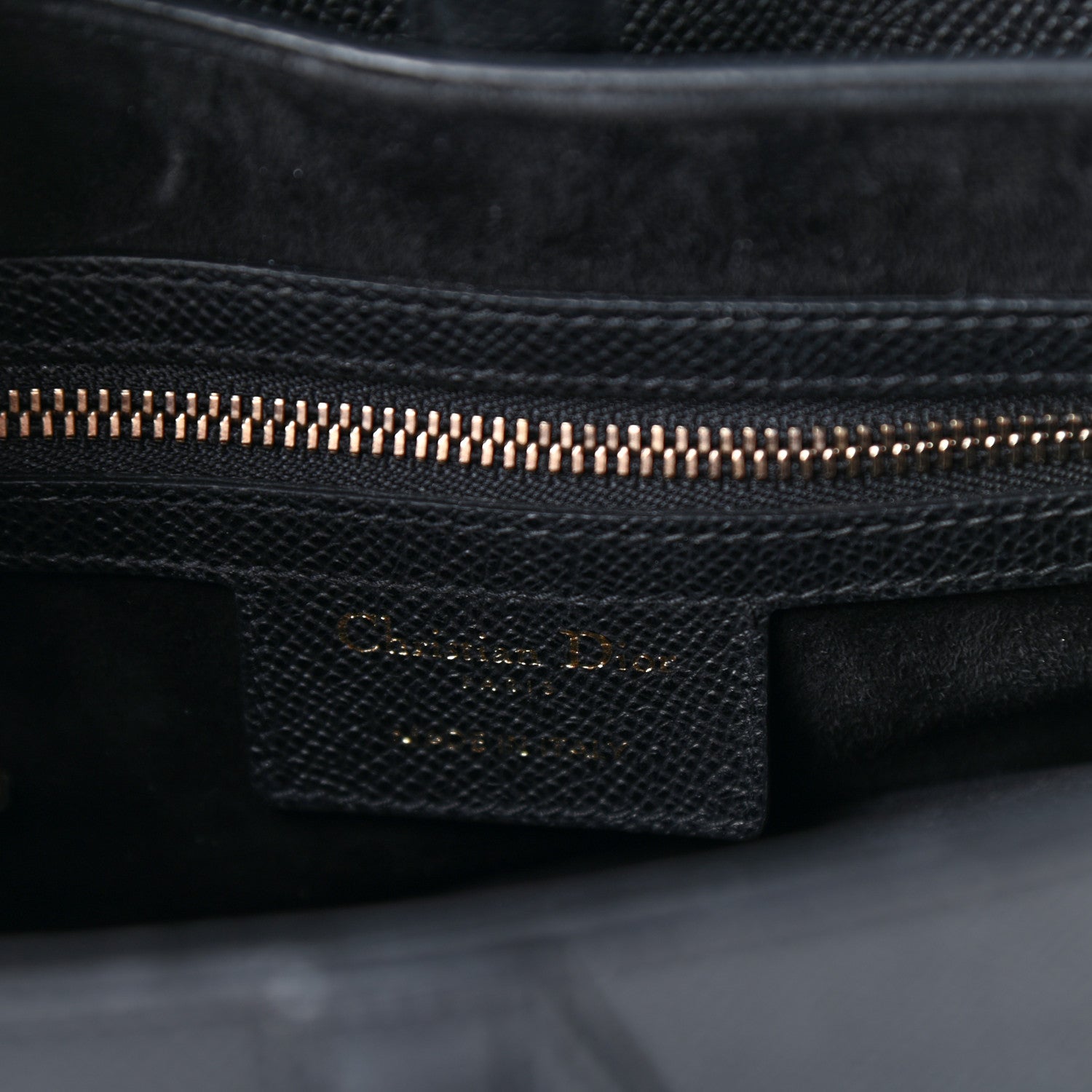 Christian Dior Grained Calfskin Saddle Bag Black 6 of 11