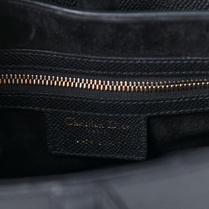 Christian Dior Grained Calfskin Saddle Bag Black 6 of 11