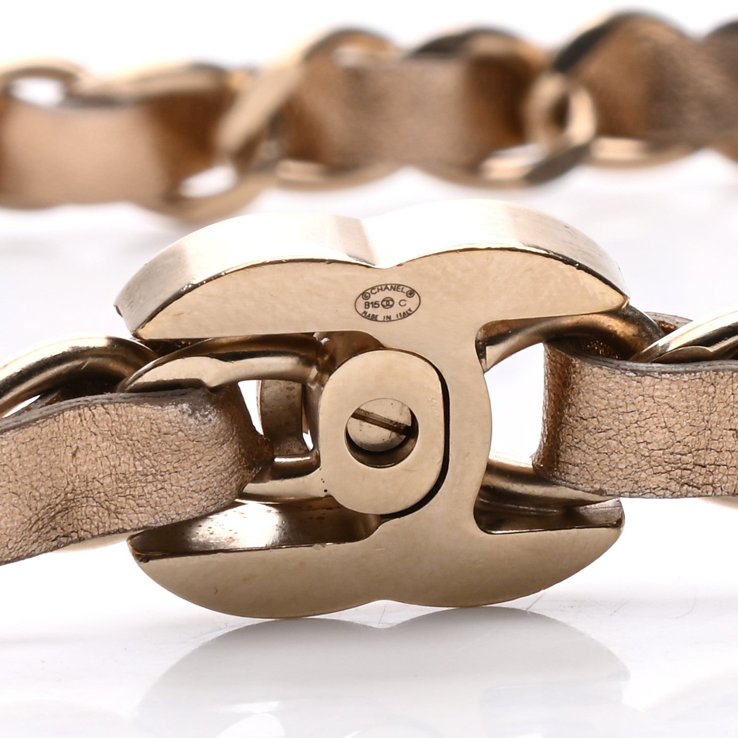Chanel Metallic Lambskin CC Turnlock Chain Belt Gold 3 of 6