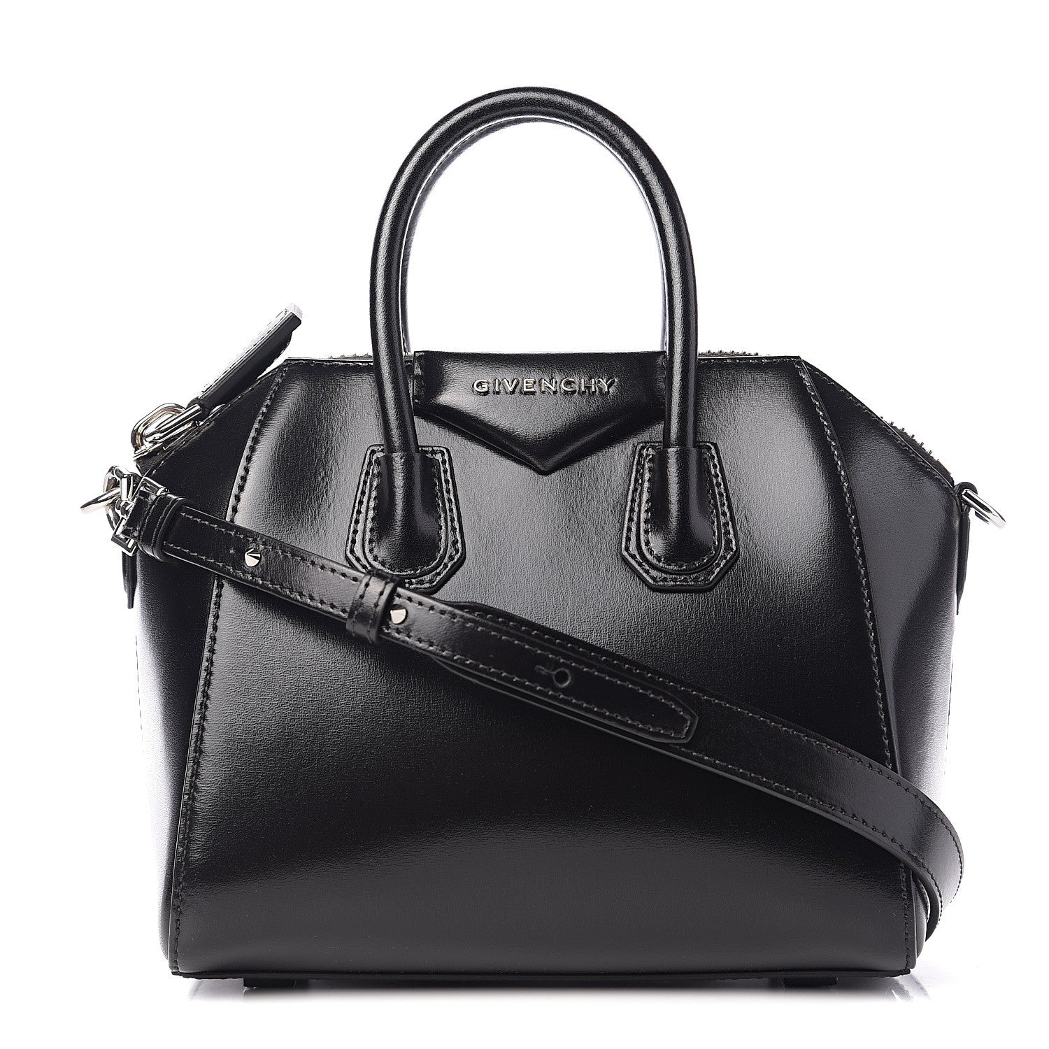 Givenchy Shiny Lord Calfskin Mini Antigona Black 1 of 8