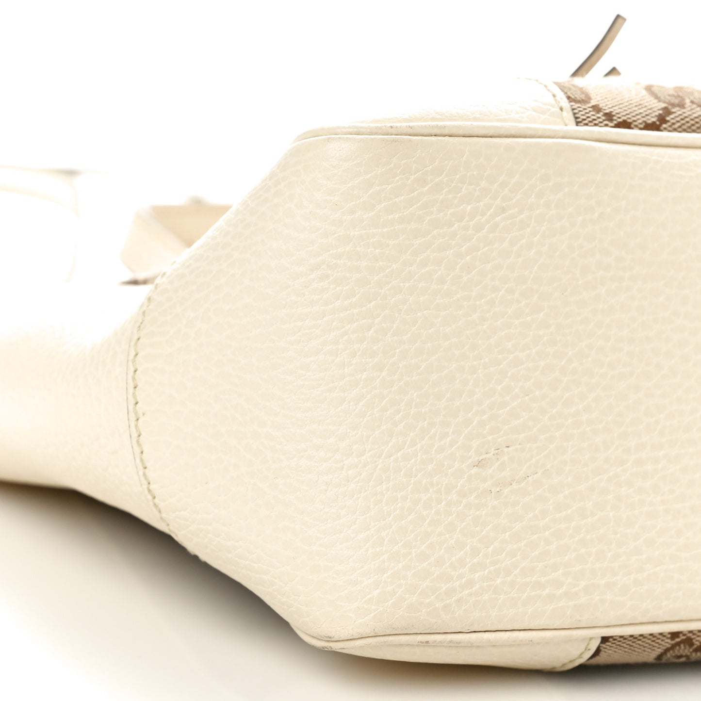 Monogram Small Bree Tote Beige White