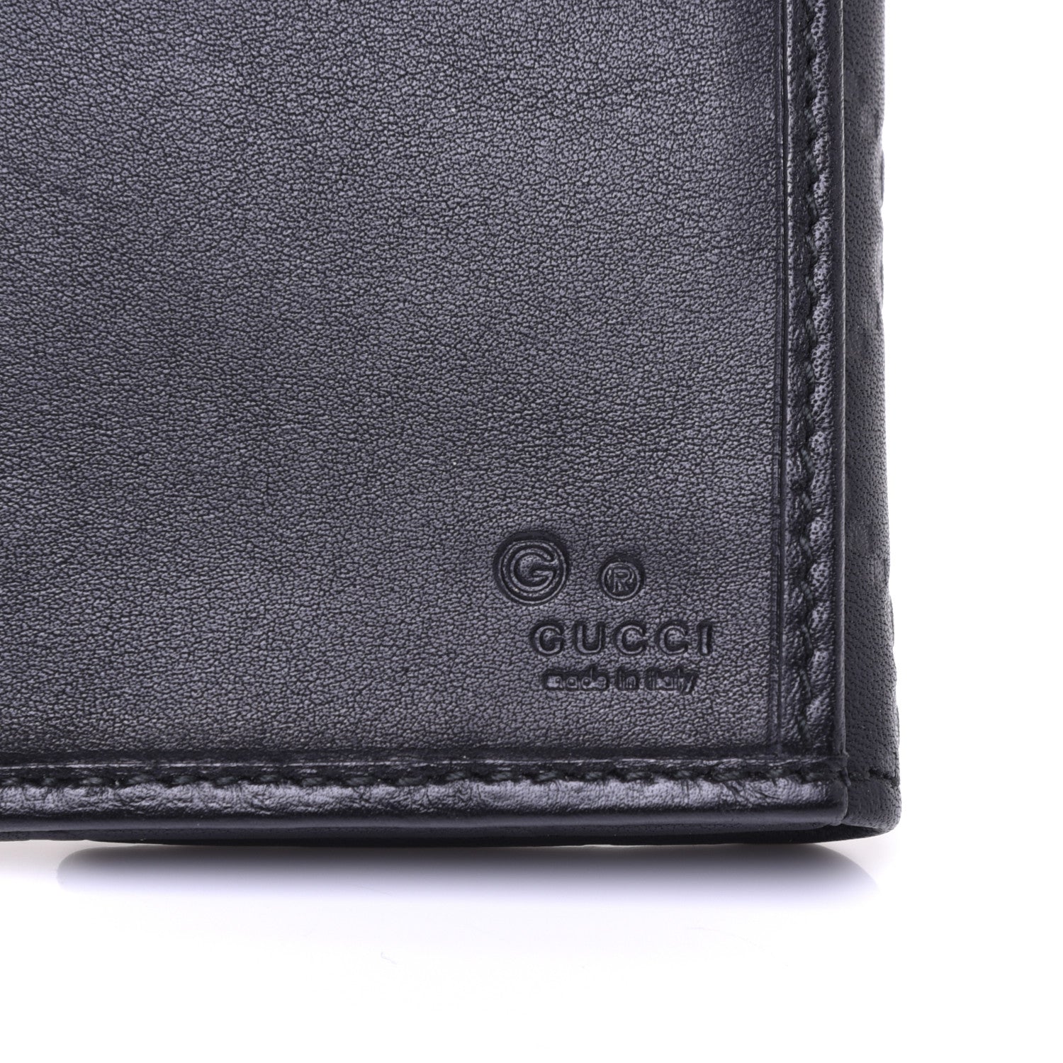 Gucci Guccissima Punch Continental Flap Wallet Black 11 of 17