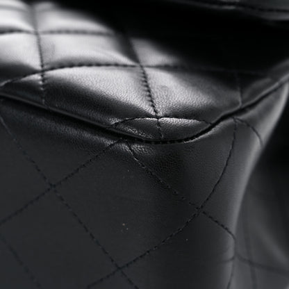 Chanel Lambskin Quilted Jumbo Double Flap Black 9 of 16
