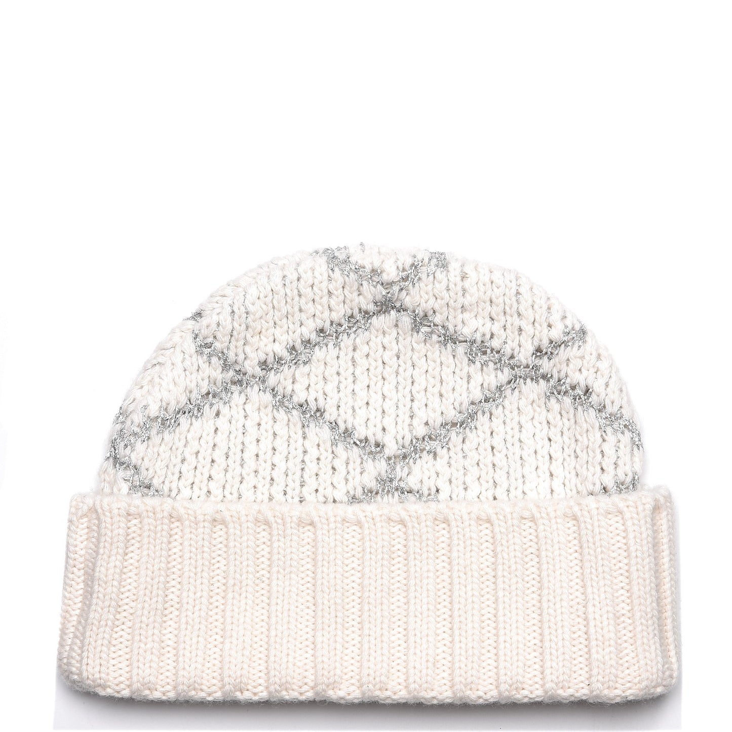 Wool Cashmere Shiny Malletage Hat Beige