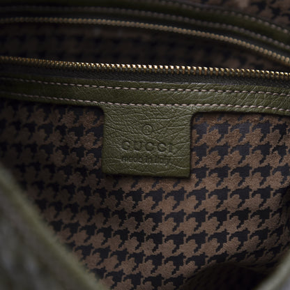 Gucci Ostrich Large Horsebit 85th Anniversary Hobo Green 5 of 12
