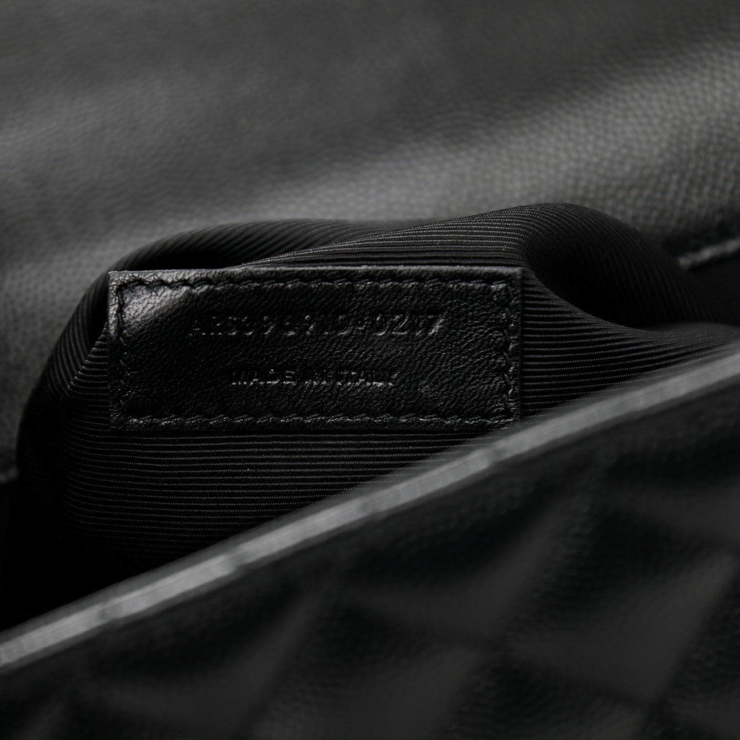 Saint Laurent Grain De Poudre Textured Mixed Matelasse Large Triquilt Monogram Monochrome Satchel Black 7 of 9