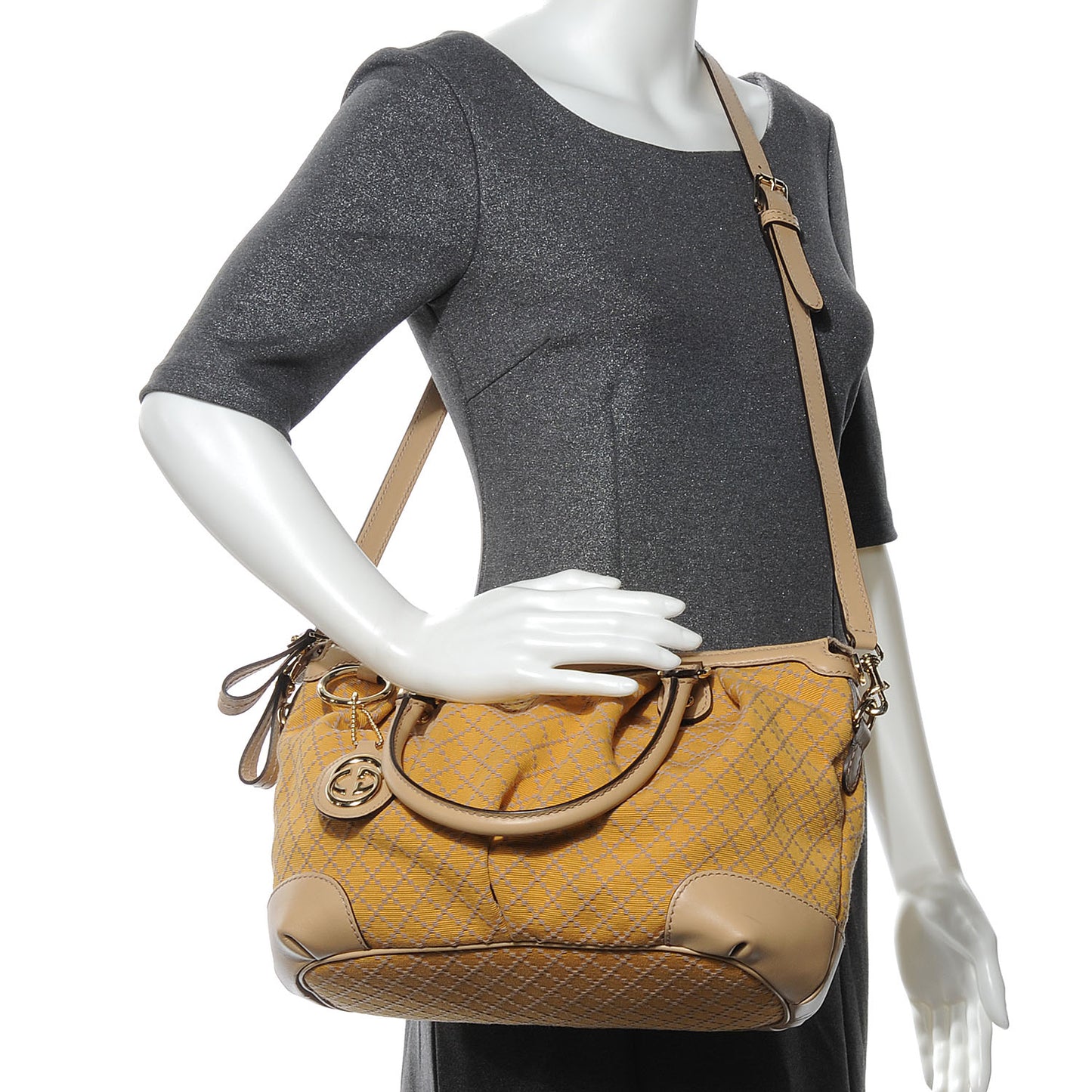 Diamante Medium Sukey Top Handle Yellow