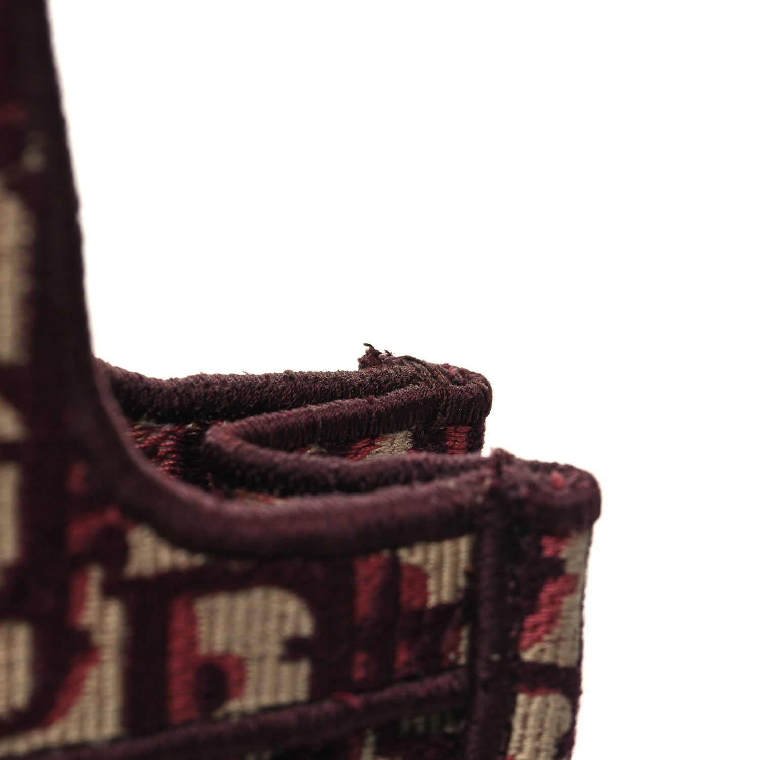 Christian Dior Oblique Mini Book Tote Burgundy Multicolor 11 of 13