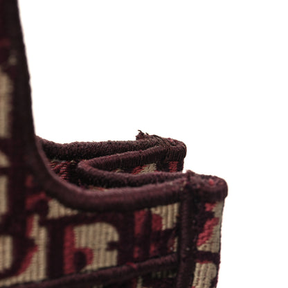 Christian Dior Oblique Mini Book Tote Burgundy Multicolor 11 of 13