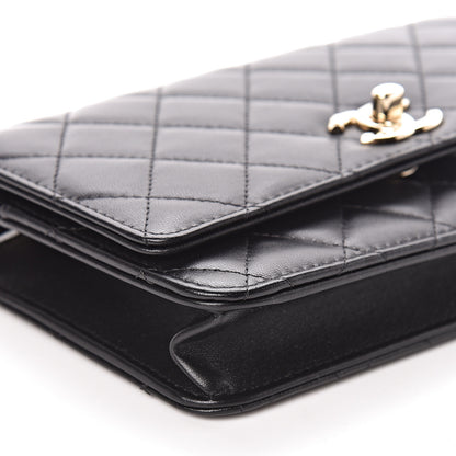 Chanel Lambskin Quilted Trendy CC Wallet On Chain WOC Black 9 of 11
