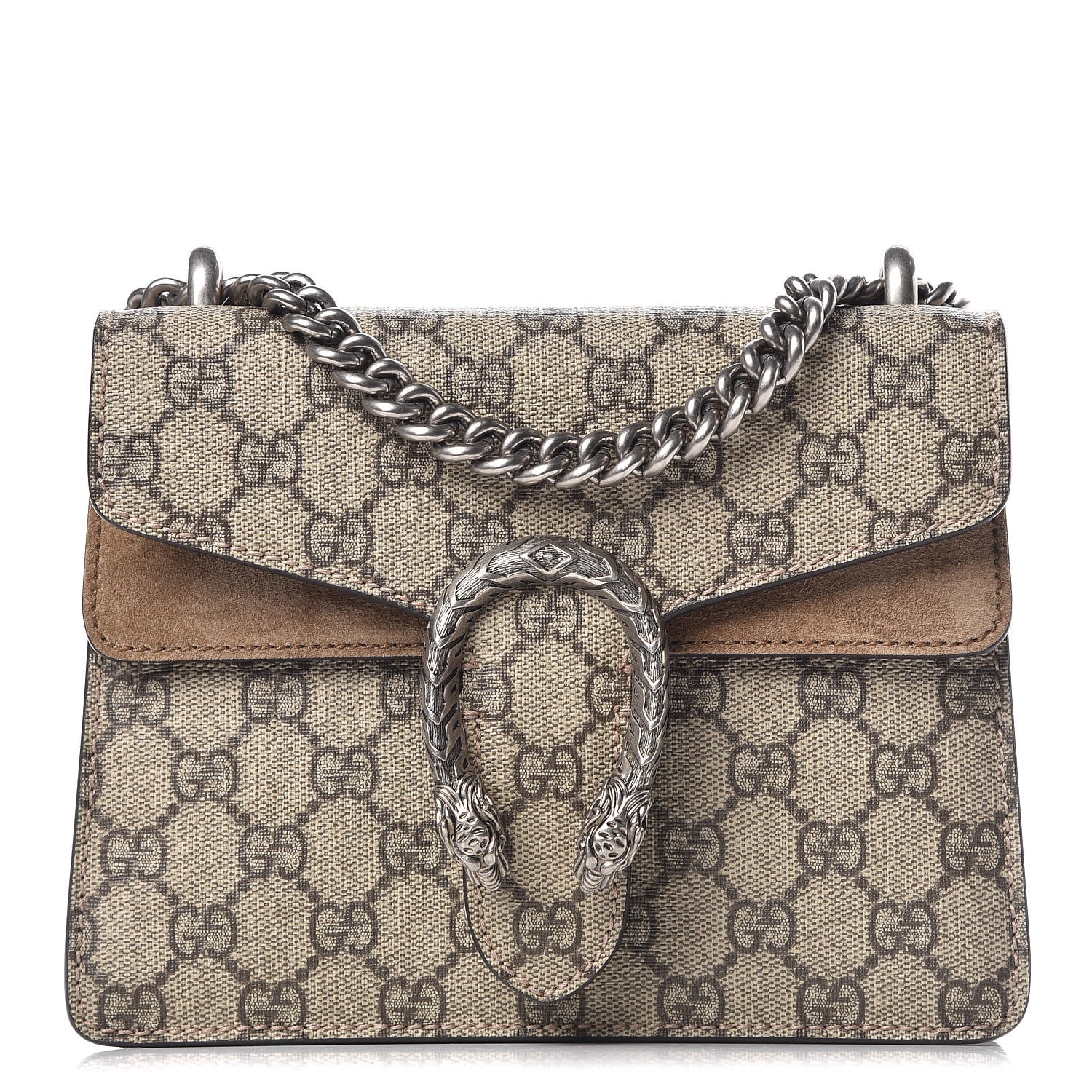 Gucci GG Supreme Monogram Mini Dionysus Shoulder Bag Taupe 1 of 9