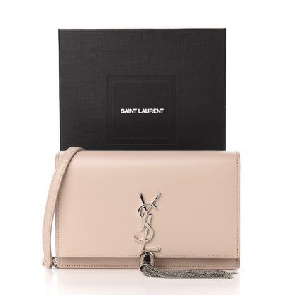 Saint Laurent Smooth Calfskin Classic Monogram Kate Tassel Chain Wallet Marble Pink 10 of 10