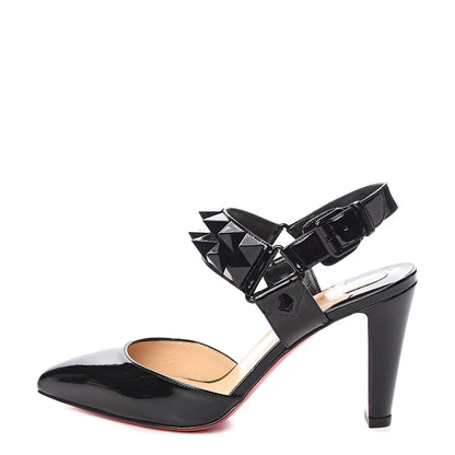Christian Louboutin Patent Ziggoo 85 Pumps 35 Black 1 of 8