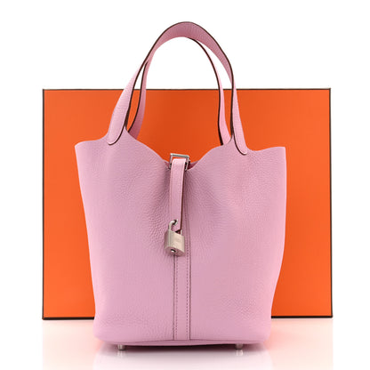 Hermes Taurillon Clemence Picotin Lock 22 MM Mauve Sylvestre 11 of 11