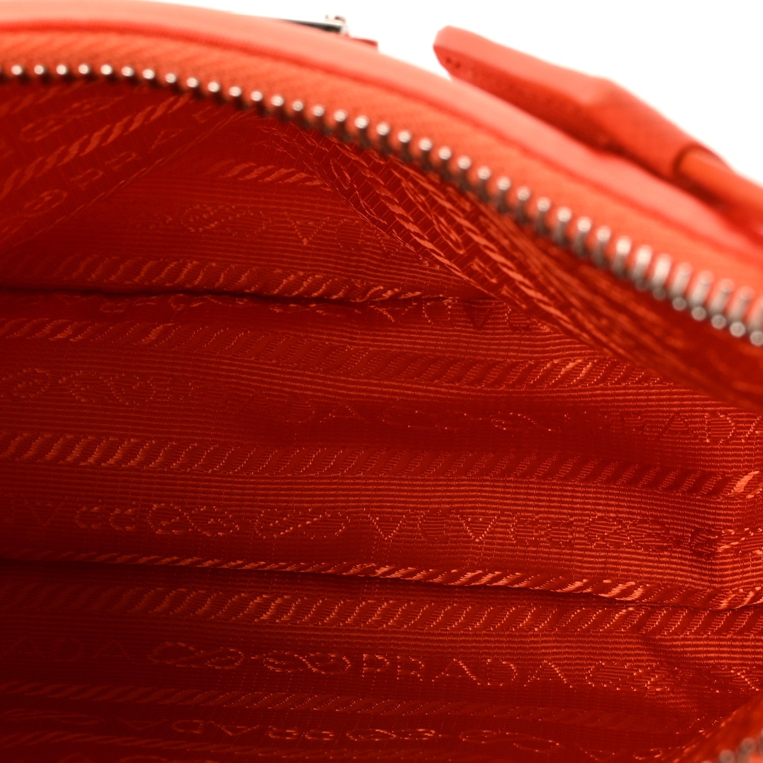 Prada Re-Nylon Saffiano Mini Re-Edition 2005 Bag Arancio 5 of 9