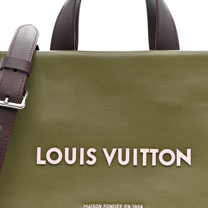 Louis Vuitton Calfskin Mini Shopper Tote Khaki Green 7 of 10