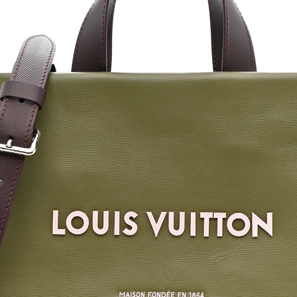 Louis Vuitton Calfskin Mini Shopper Tote Khaki Green 1828582 – FASHIONPHILE