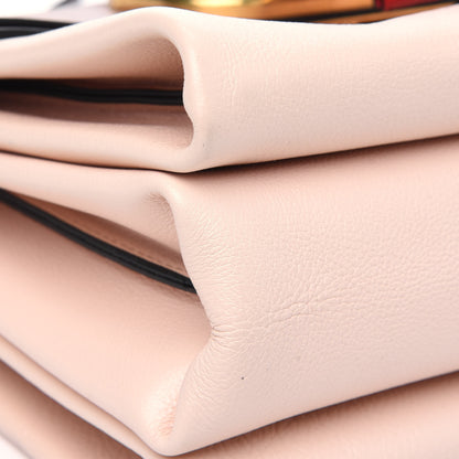 Valentino Garavani Smooth Calfskin Small VRing Crossbody Bag Rose Cannelle Light Ivory Cerise 13 of 23