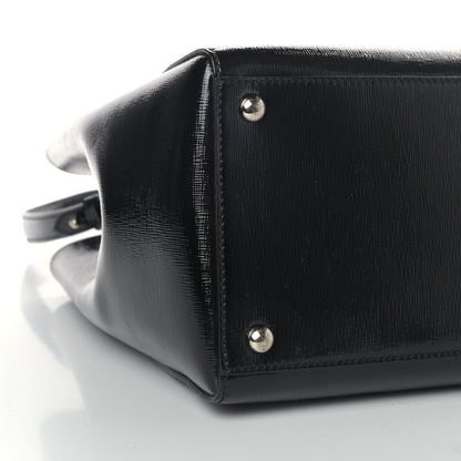 Fendi Patent Vitello Elite Regular 2Jours Tote Black 8 of 9