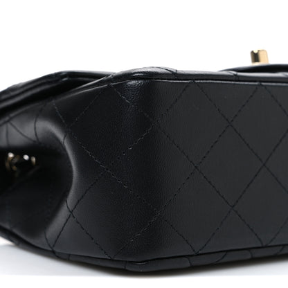 Chanel Lambskin Quilted Mini Rectangular Flap Black 9 of 11