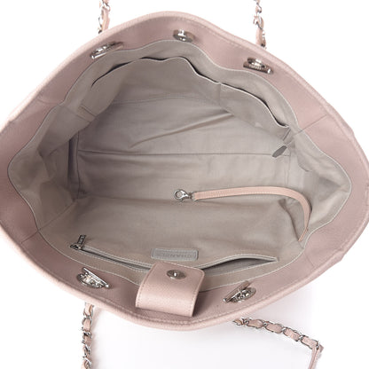 Chanel Glazed Calfskin Small Deauville Tote Light Pink 5 of 10